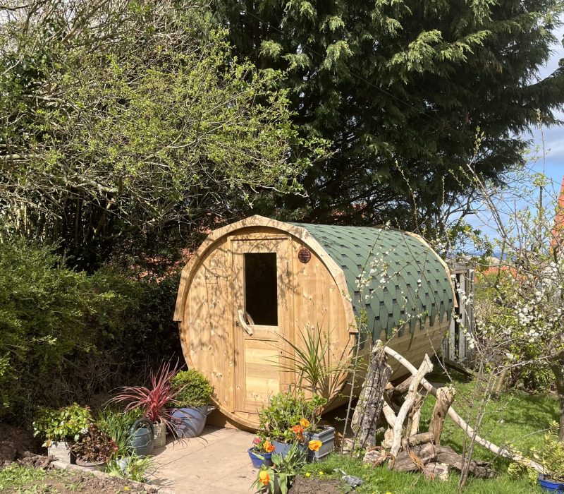 Sauna install in Edinburgh garden