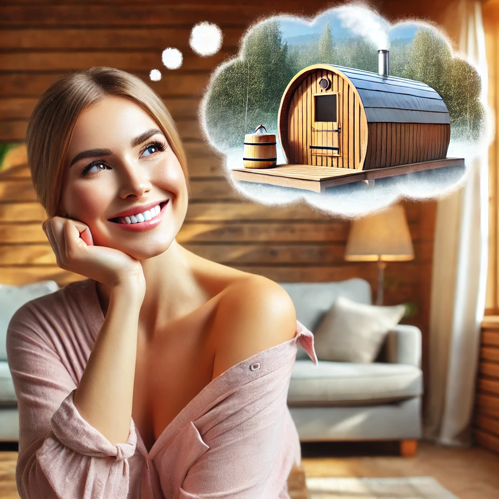 lady dreaming of sauna