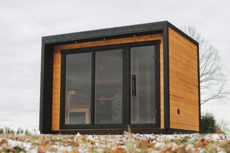 monarch sauna in scottish winter