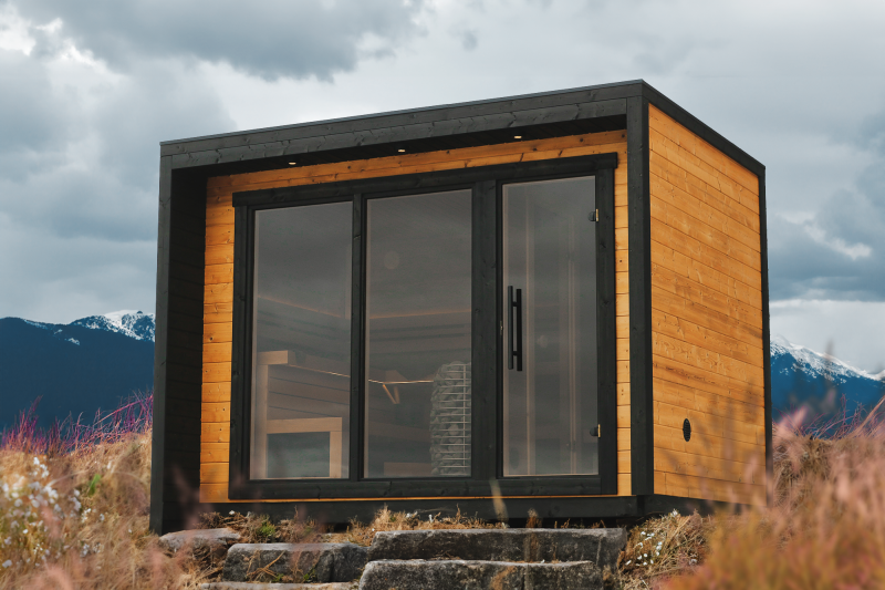 monarch sauna near mountains