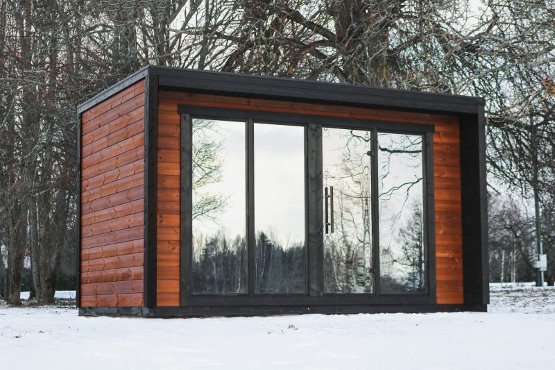 monarch sauna in winter