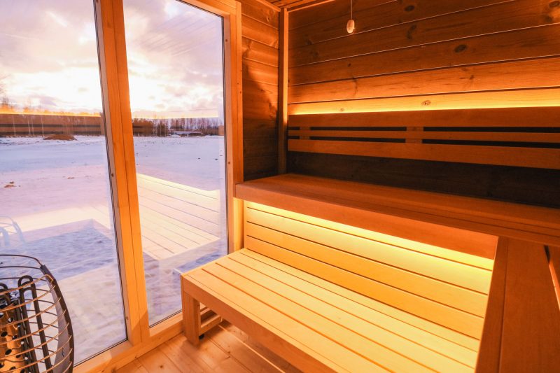 interior sauna lights