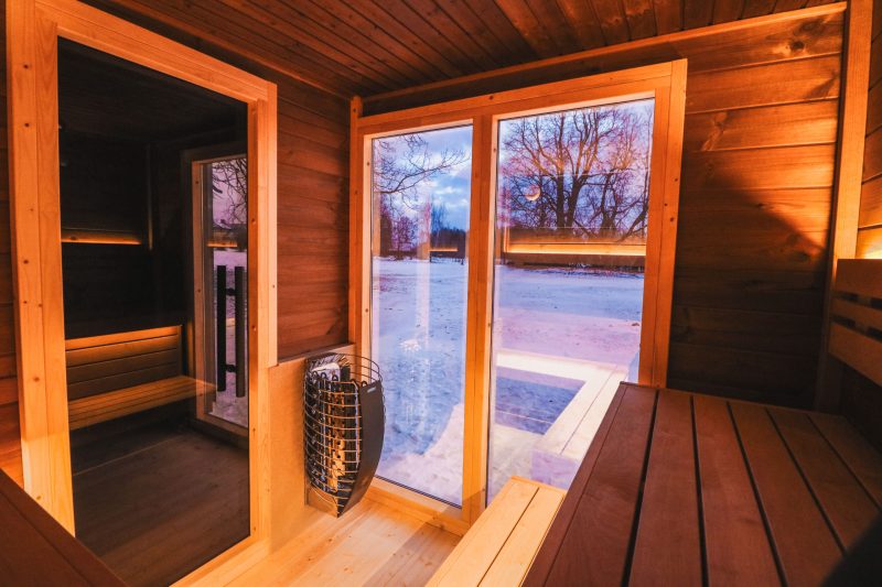 interior sauna lights