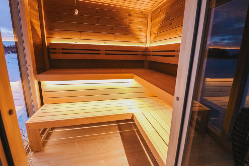 interior sauna lights