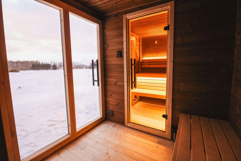 interior sauna lights
