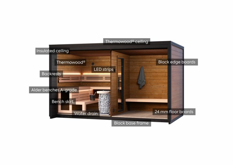 monarch sauna 3d drawing