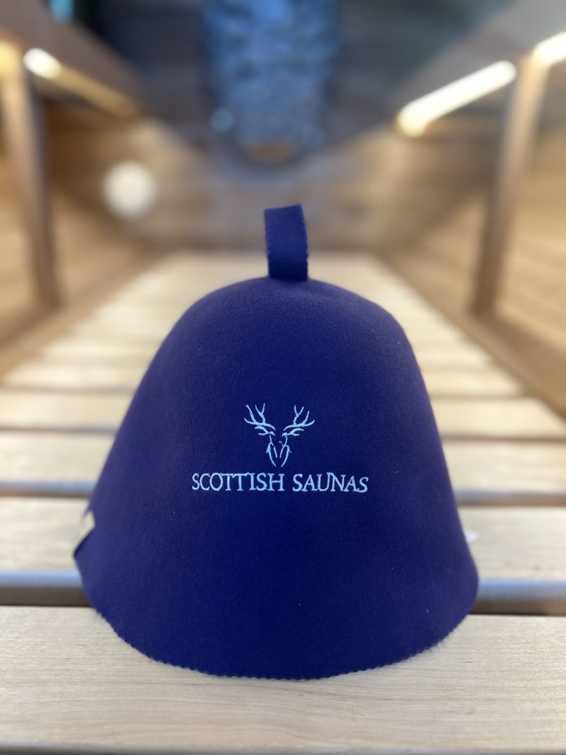 purple sauna hat