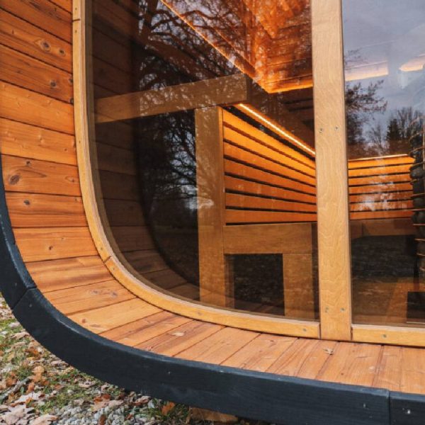 round cube double sauna