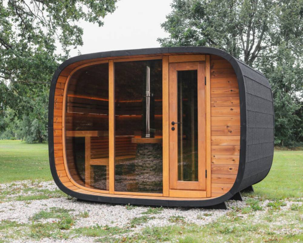 round cube double sauna