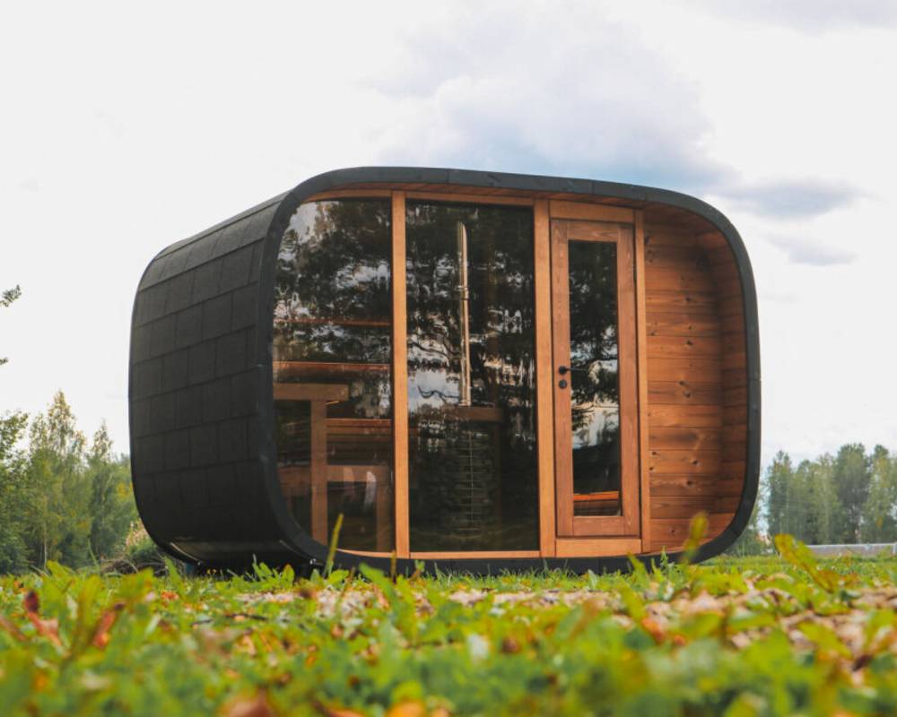 round cube double sauna