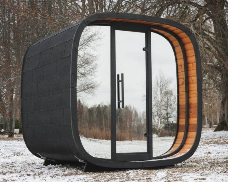 round cube mini sauna