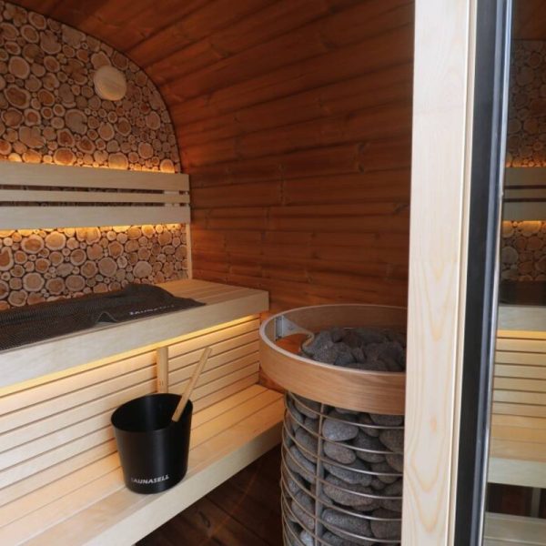 round cube mini sauna