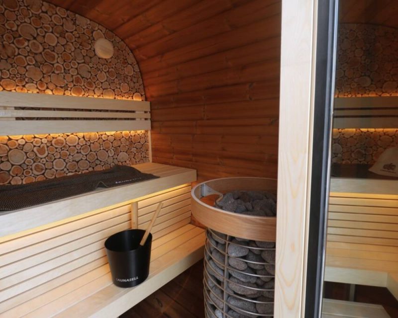 round cube mini sauna