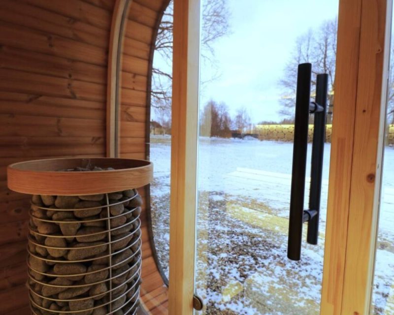 round cube mini sauna