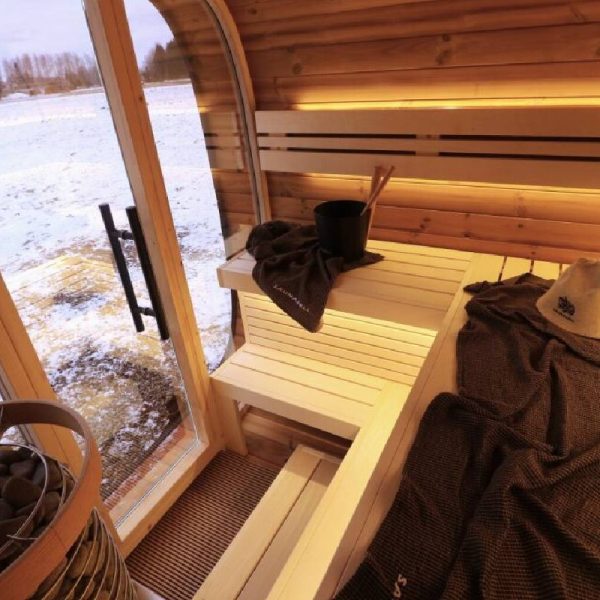 round cube mini sauna