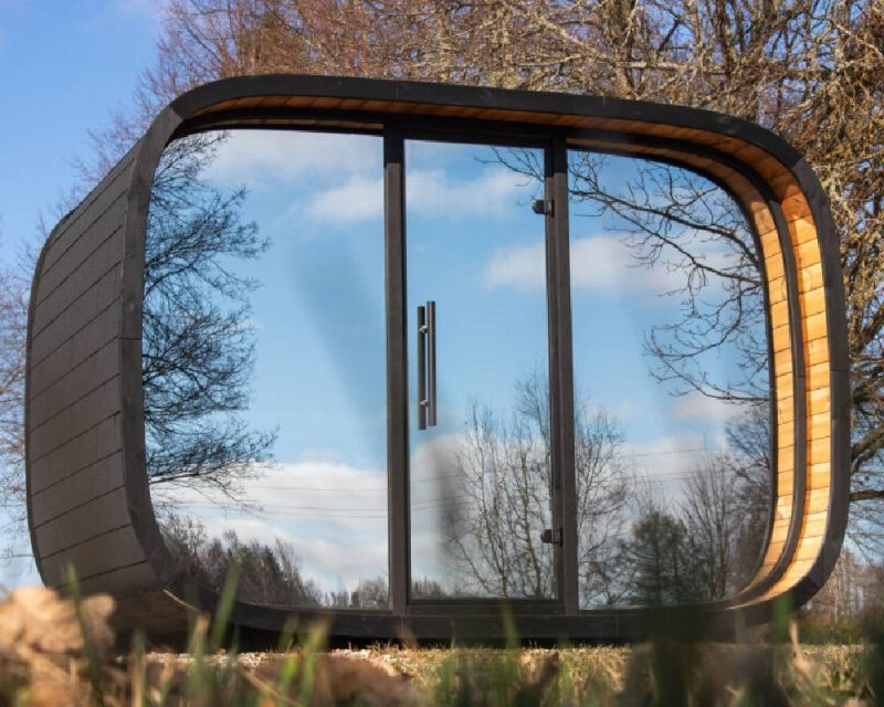 round cube relax sauna