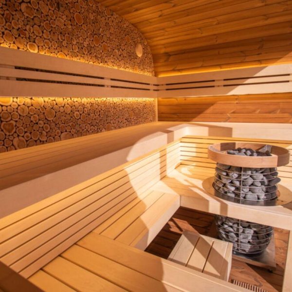 round cube relax sauna