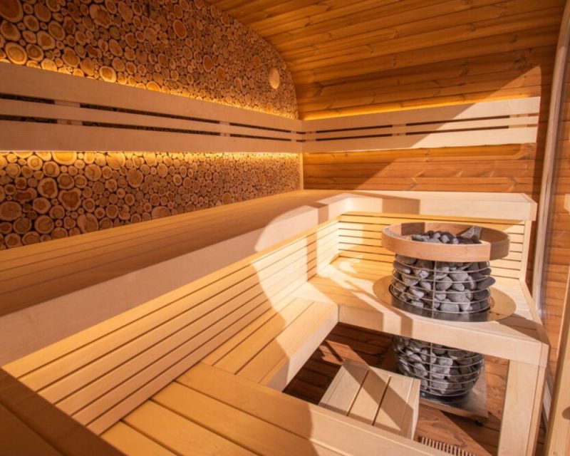 round cube relax sauna