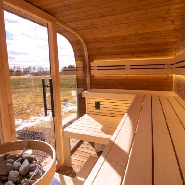 round cube relax sauna