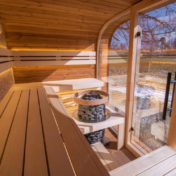 round cube relax sauna