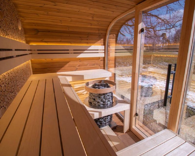 round cube relax sauna