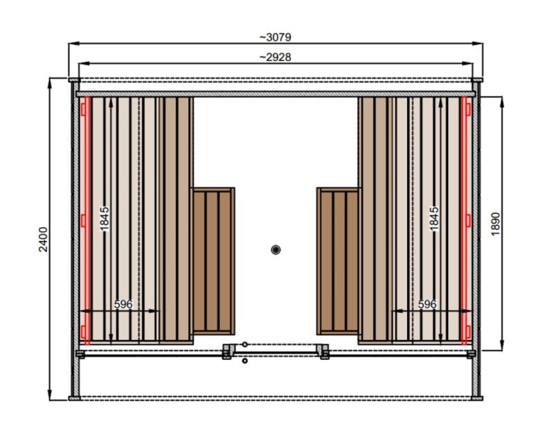 round cube single sauna