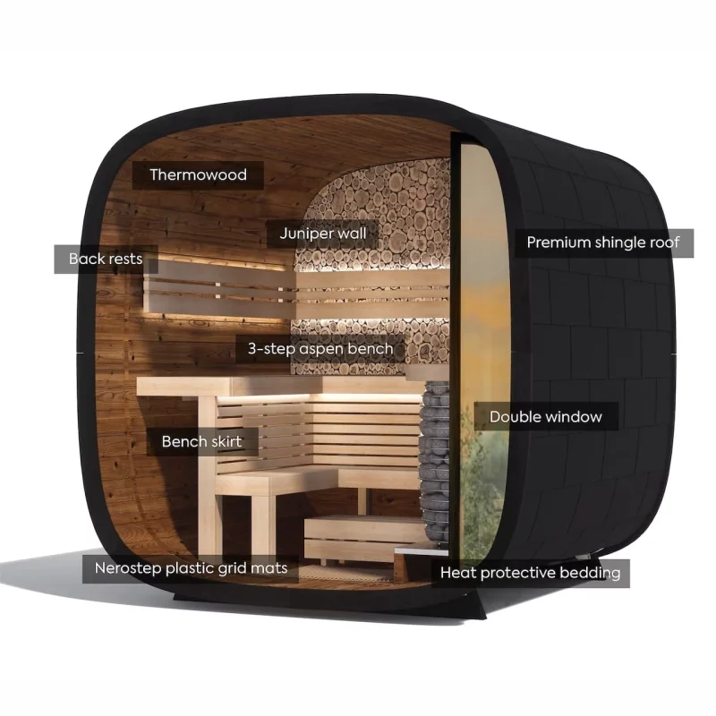 Round Cube Mini Sauna - Image 10