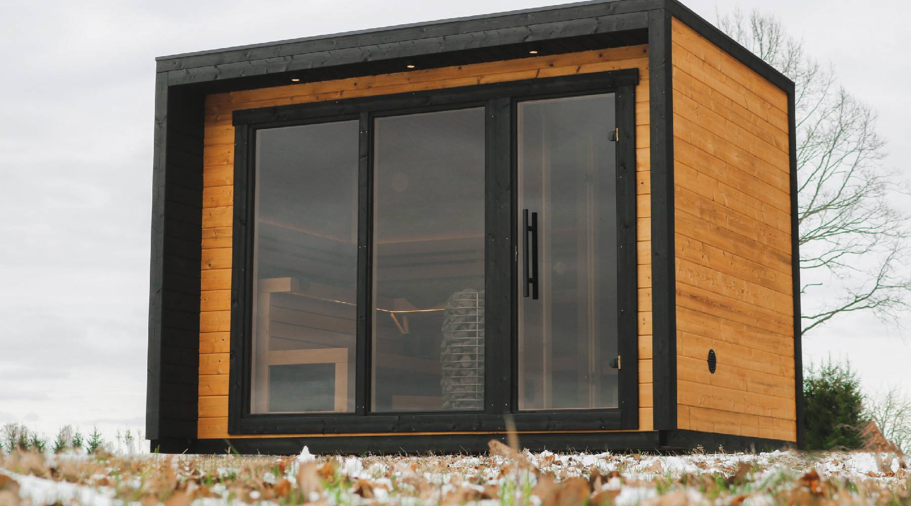 outdoor sauna maintenance in winter