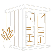 square sauna dark
